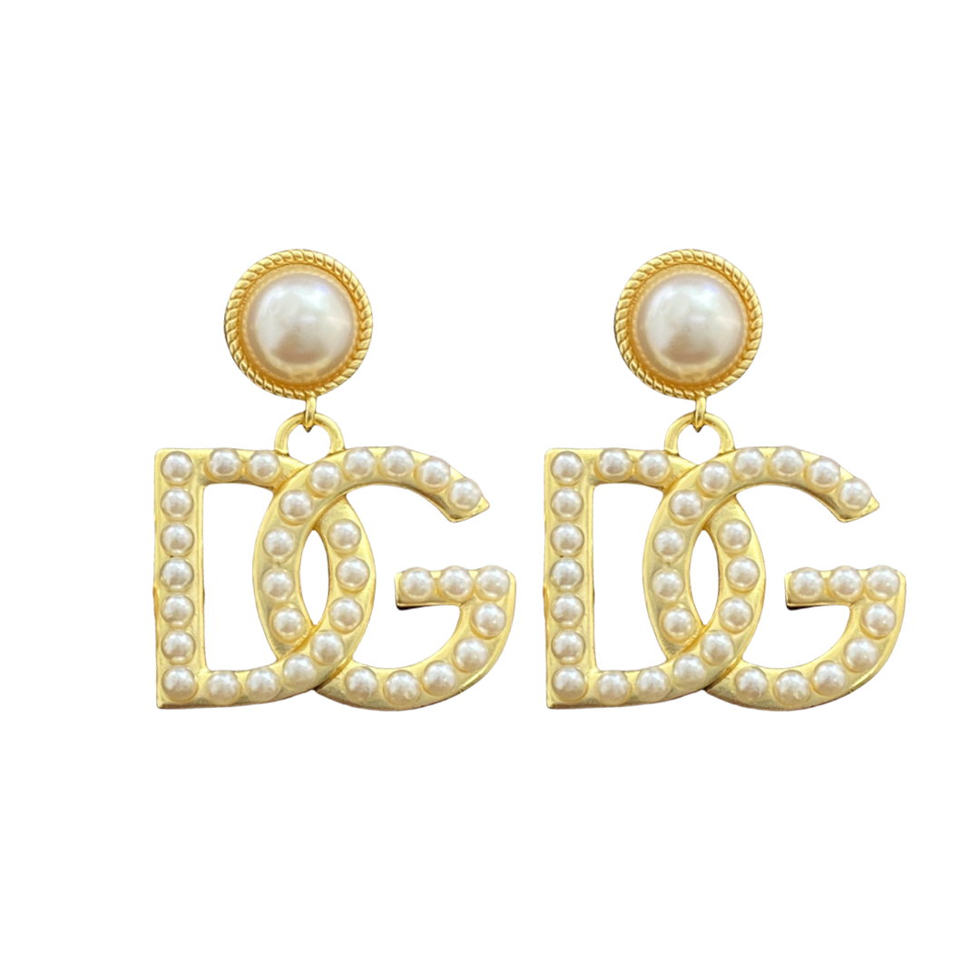 DGE028 Dolce and gabbana logo earrings - ccjewelryacc