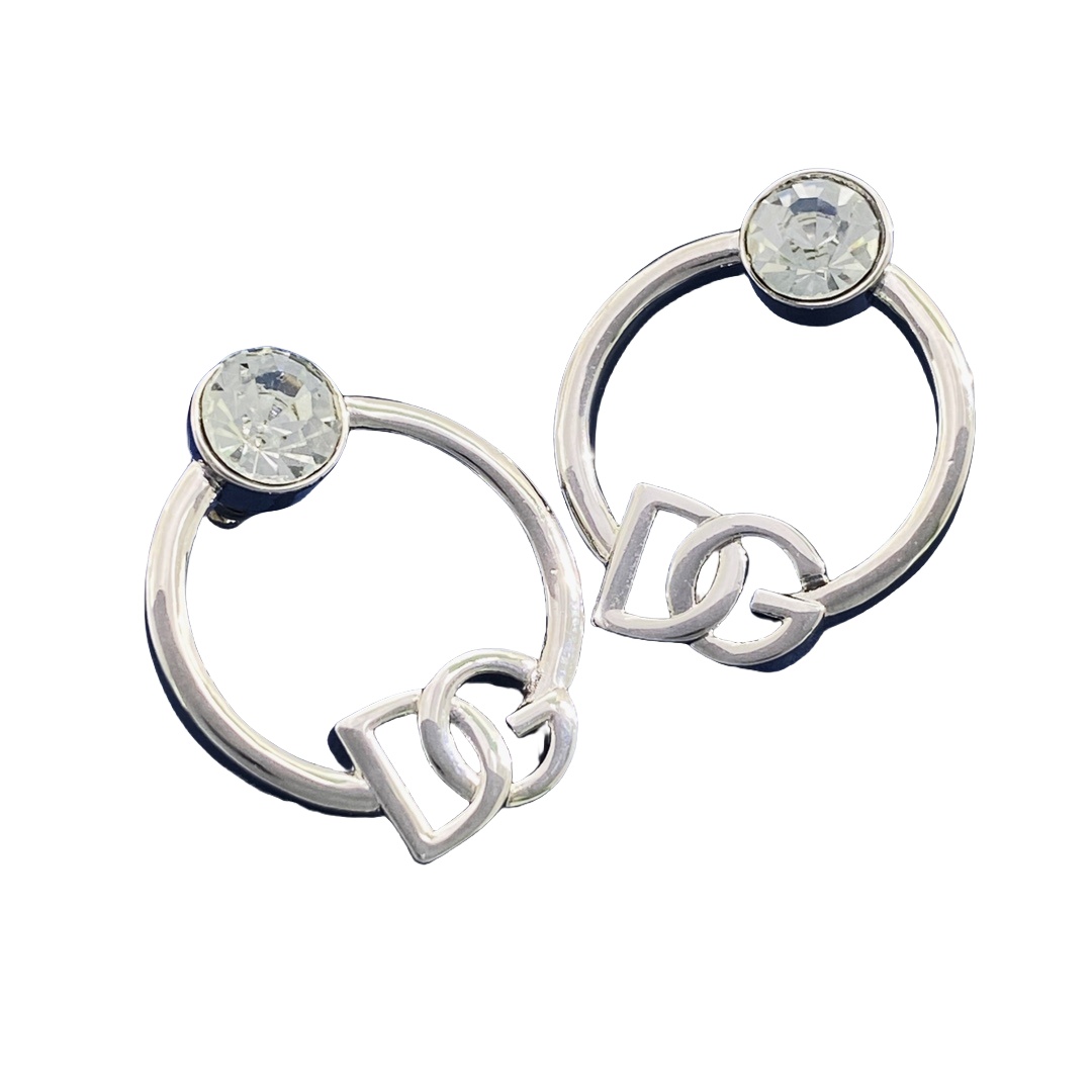 DGE045 Dolce and gabbana gold hoop earrings - ccjewelryacc