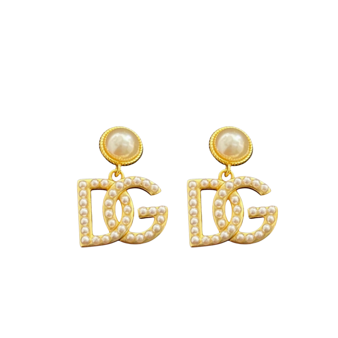 DGE028 Dolce and gabbana logo earrings - ccjewelryacc