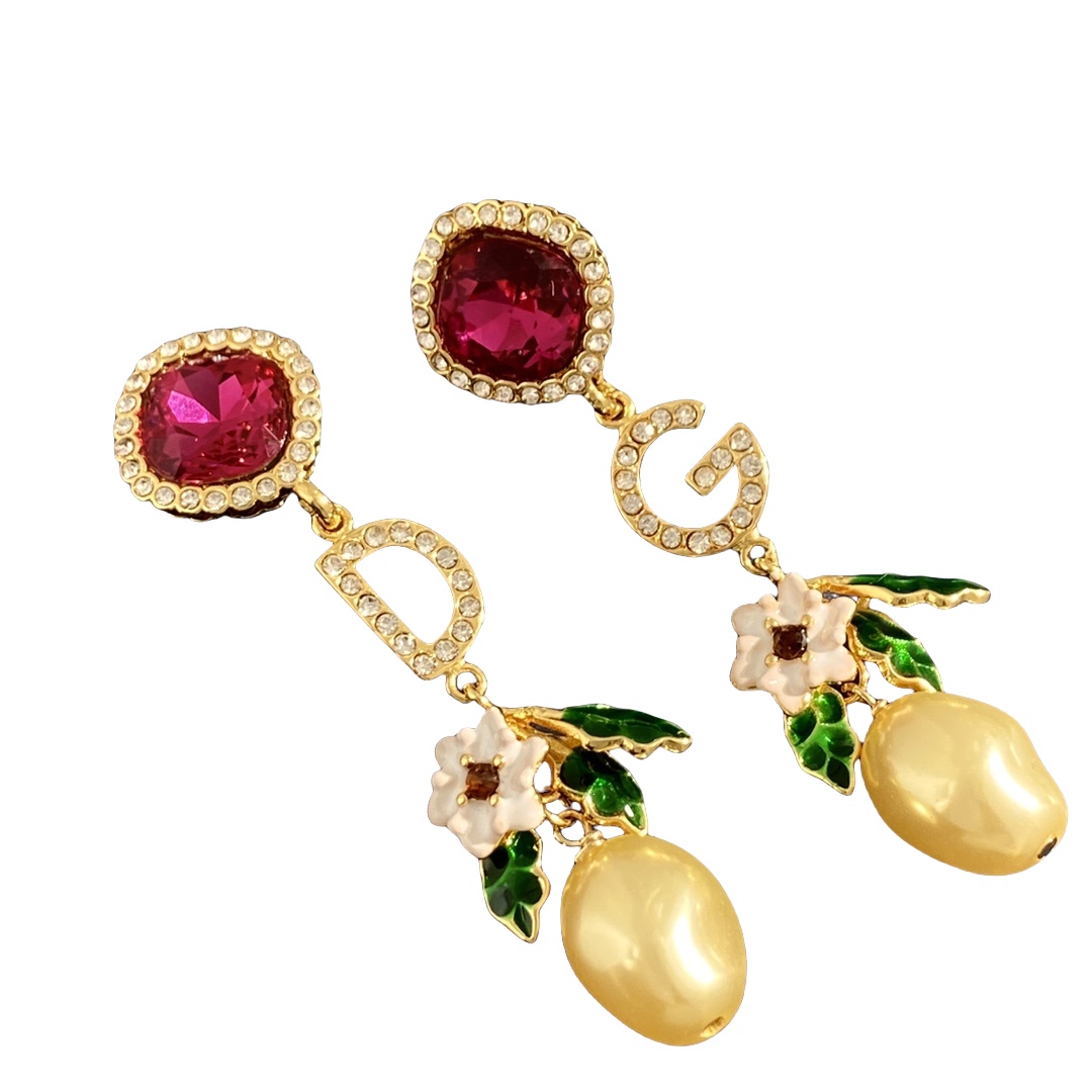 DGE033 Dolce and gabbana flower earrings - ccjewelryacc