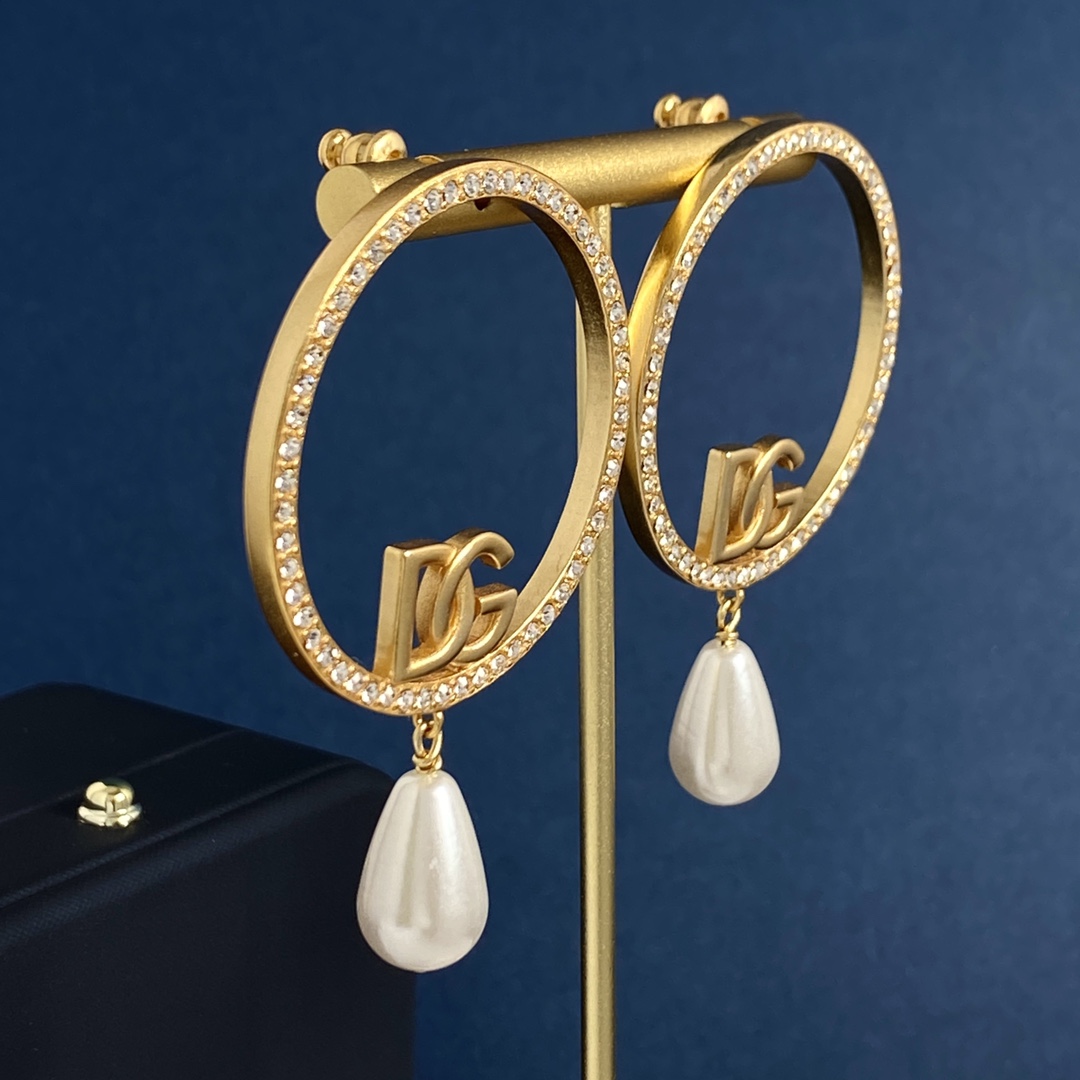 DGE020 Dolce and gabbana pearl Drop earrings - ccjewelryacc