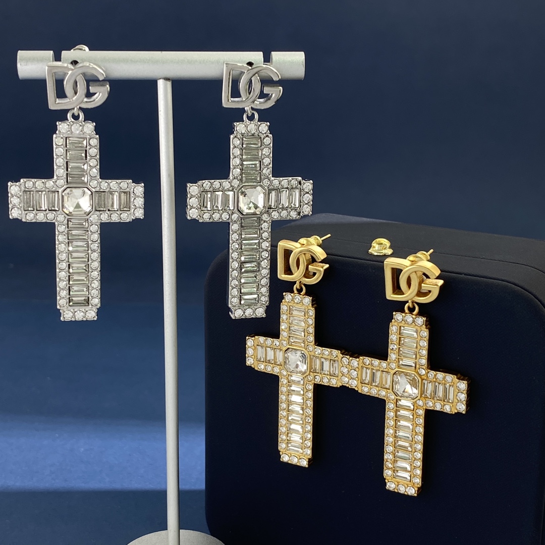 DGE037 Dolce and gabbana cross earrings - ccjewelryacc