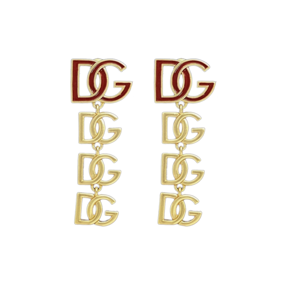 DGE025 DG logo earrings - ccjewelryacc