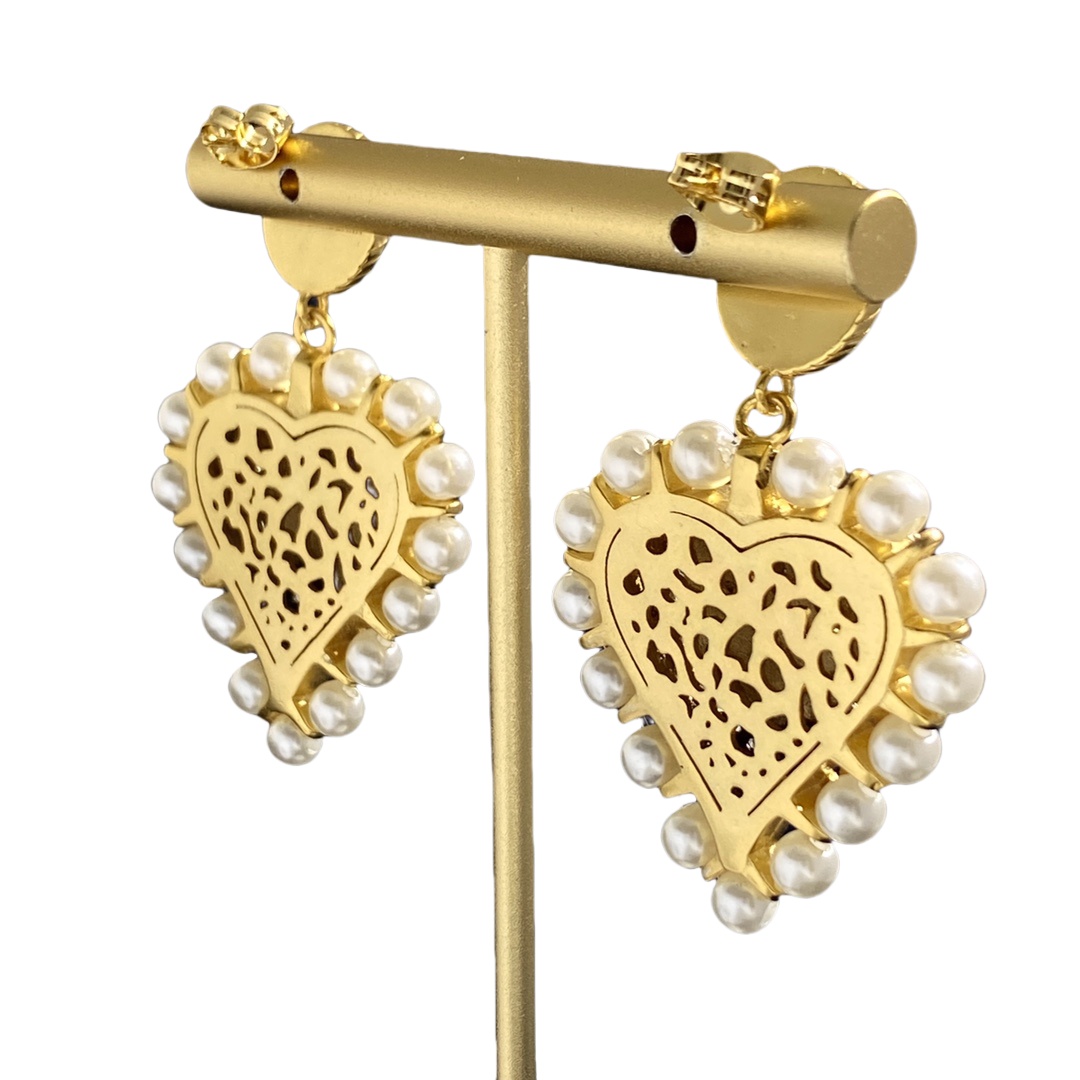 DGE021 Dolce and gabbana heart earrings - ccjewelryacc