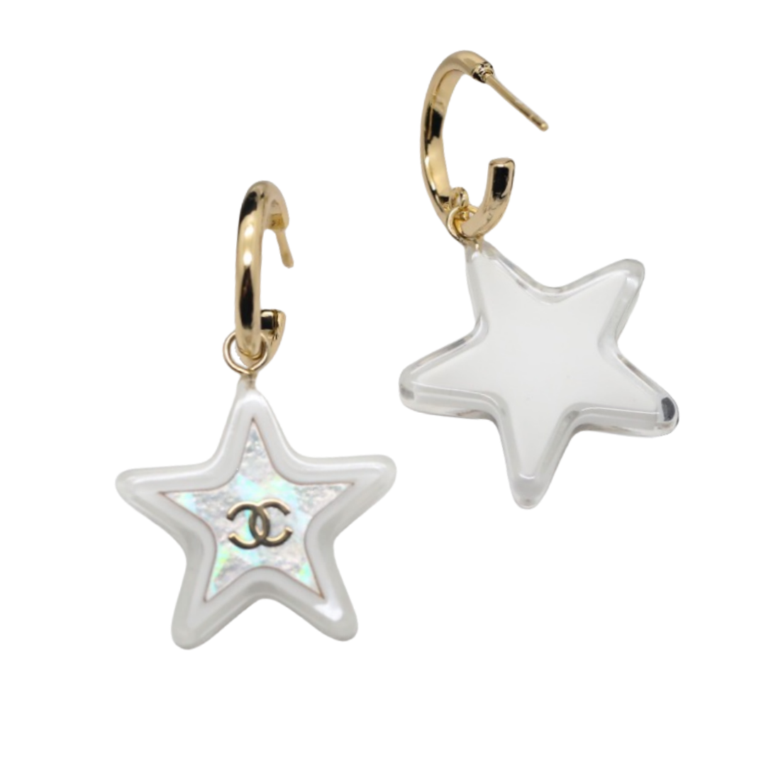 CCE464 Color intrigue Star acrylic pendant cc earrings - ccjewelryacc