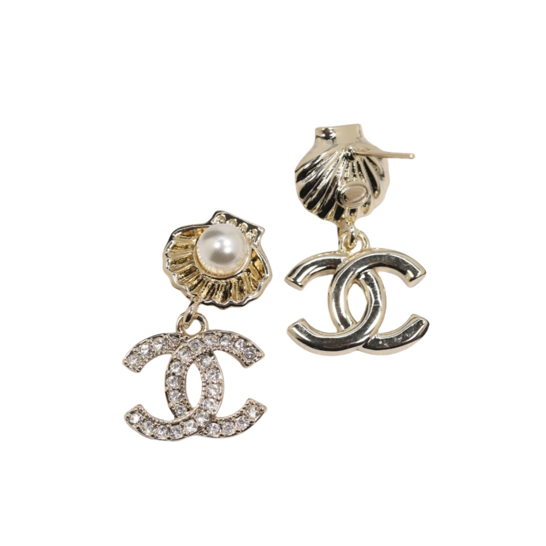 CCE117 25 Ocean series Anchors, fish, shells pearl earring - ccjewelryacc