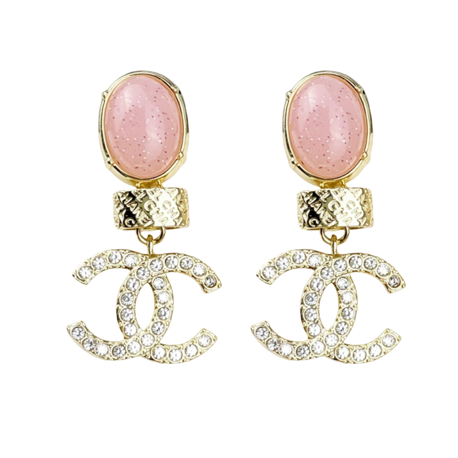 CCE843 24S Pink cc drop earring - ccjewelryacc
