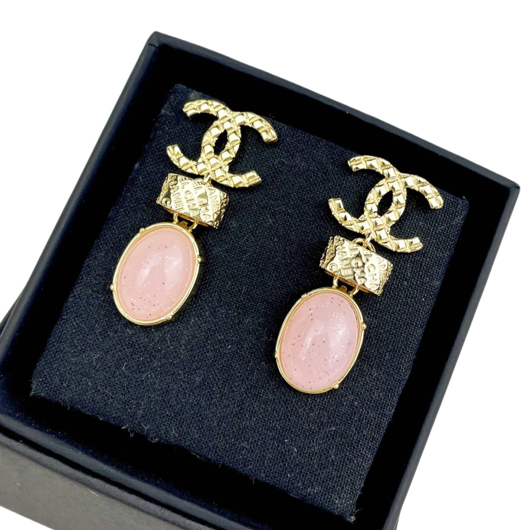 CCE843 24S Pink cc drop earring - ccjewelryacc
