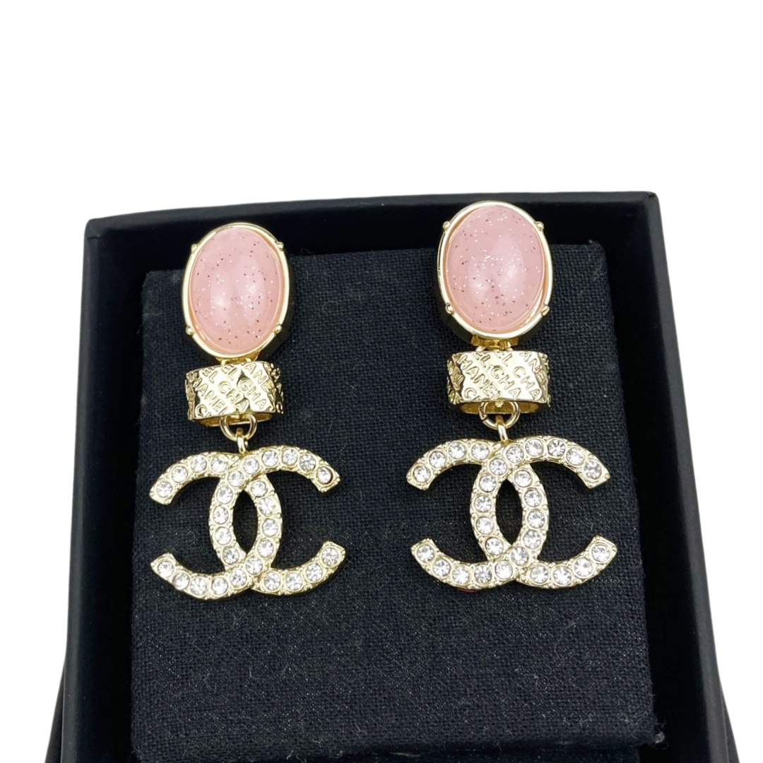 CCE843 24S Pink cc drop earring - ccjewelryacc