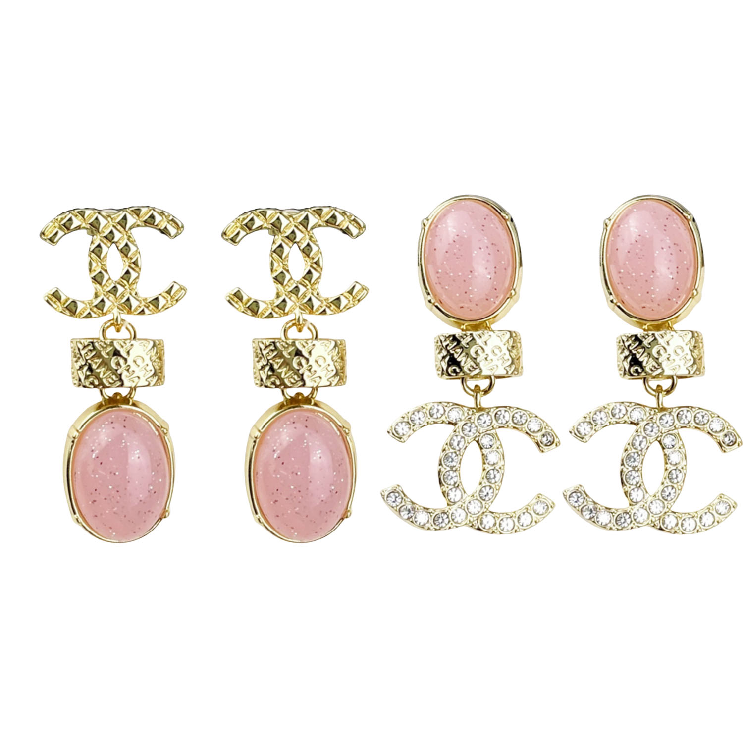 CCE843 24S Pink cc drop earring - ccjewelryacc