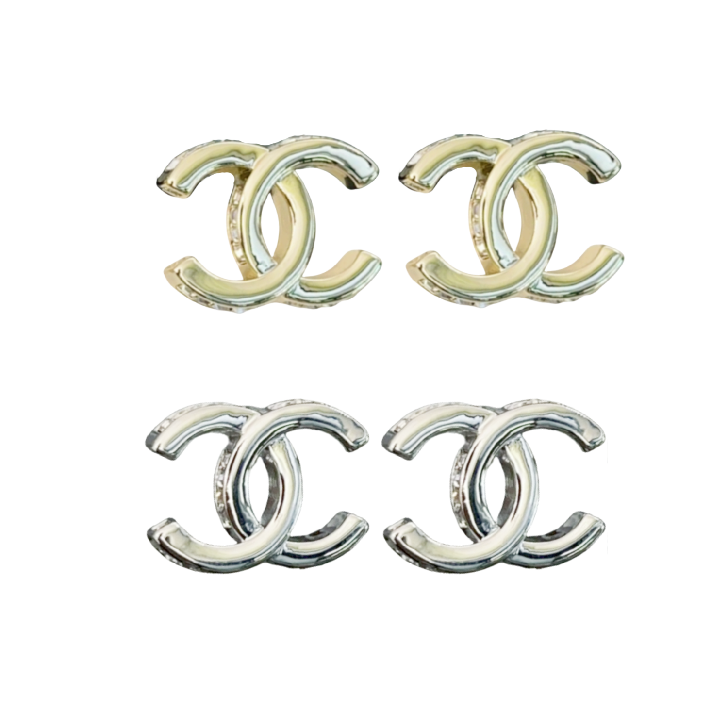 CCE138 Metal CC Logo stud earring - ccjewelryacc