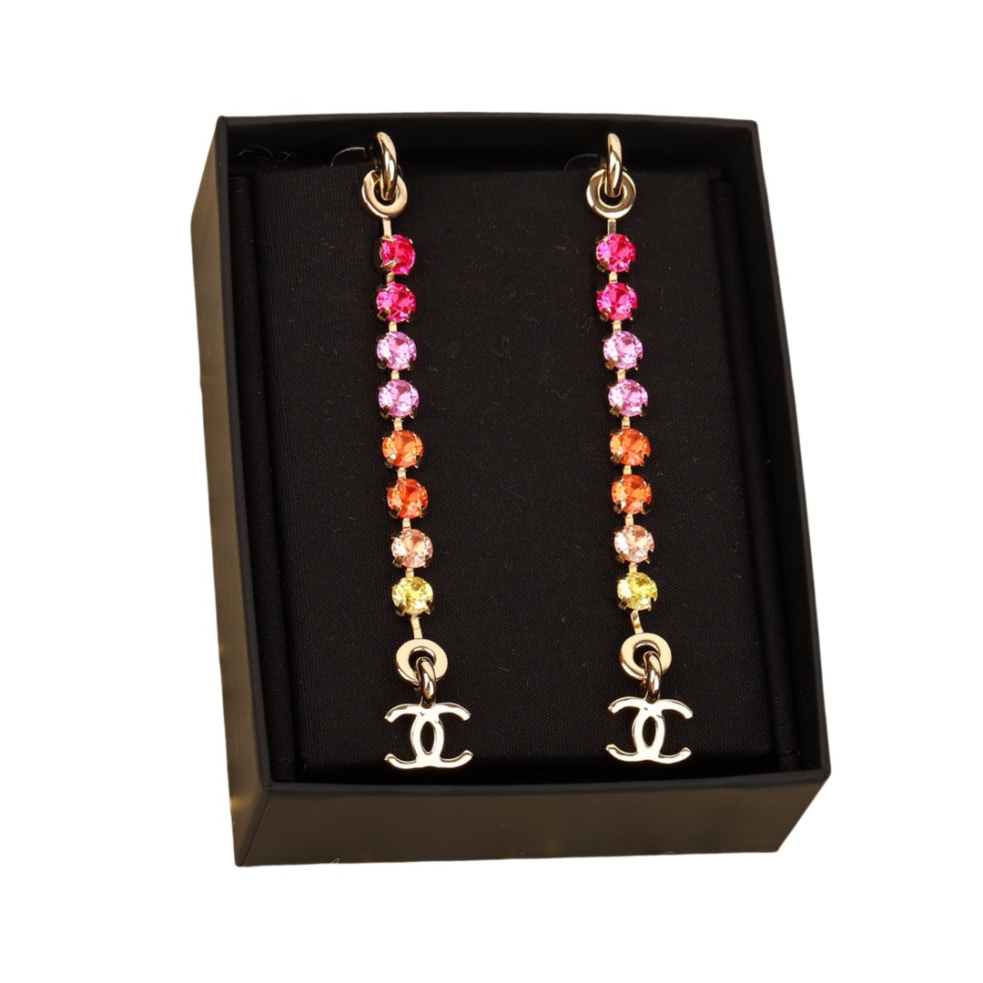 CCN360 24p Swarovski colorful crystal cc pendant necklace - ccjewelryacc