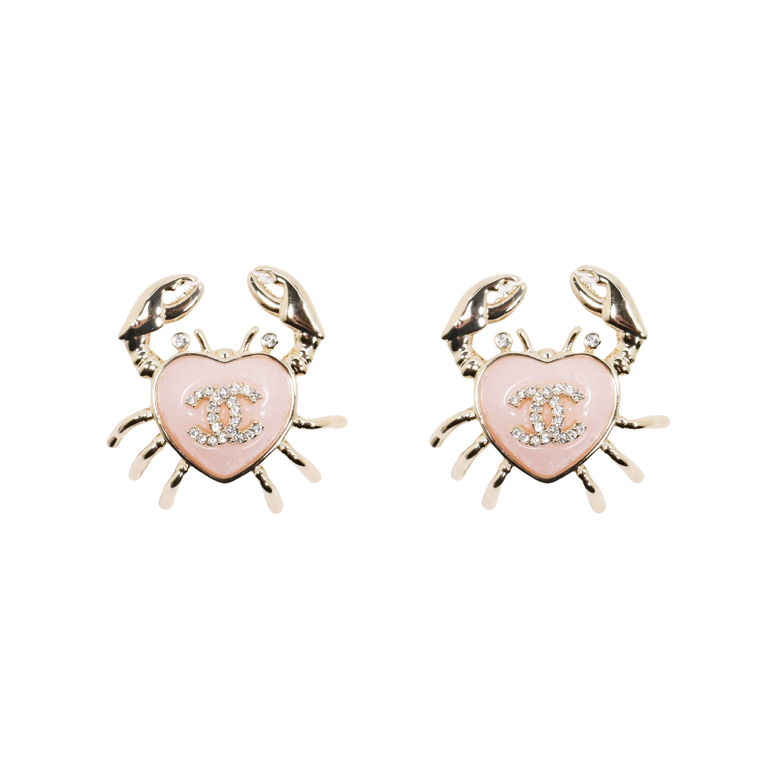 CCE102 24P crab CC stud earring - ccjewelryacc