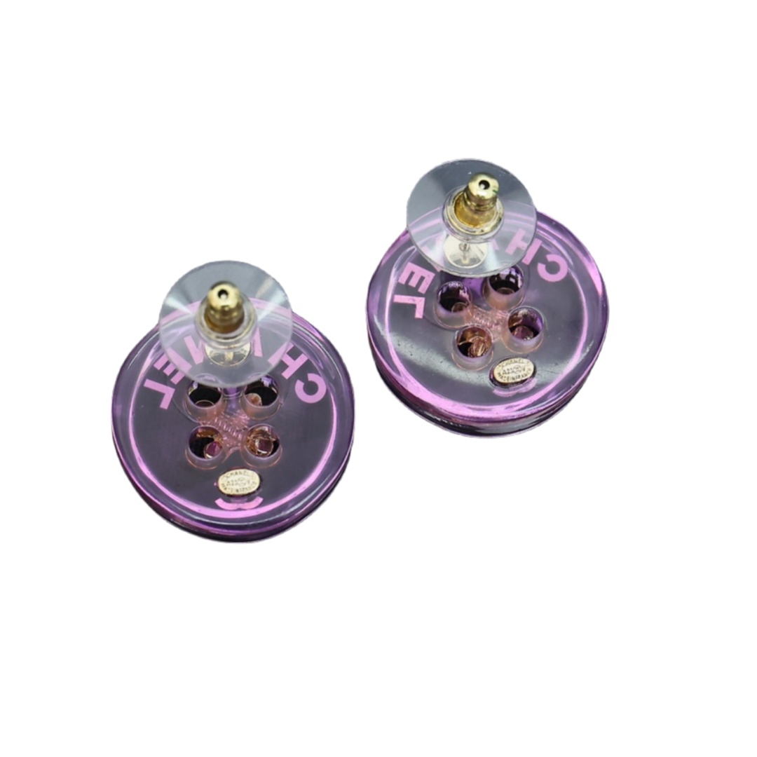 CCE278  Acrylic button stud earrings - ccjewelryacc