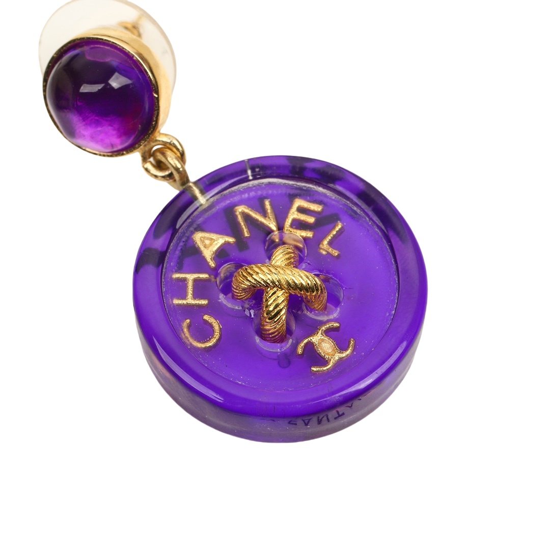 CCE278  Acrylic button stud earrings - ccjewelryacc