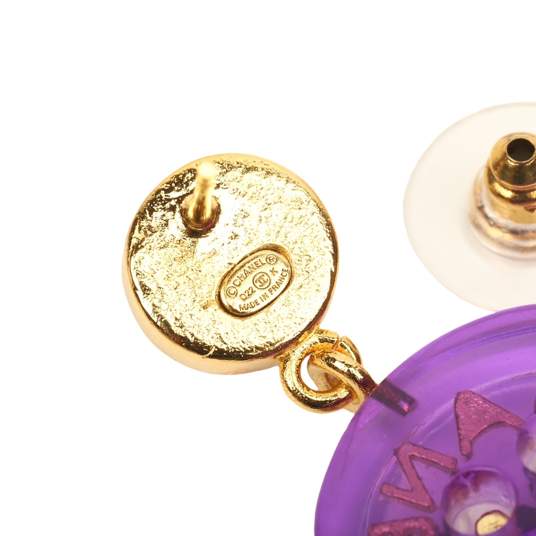 CCE278  Acrylic button stud earrings - ccjewelryacc