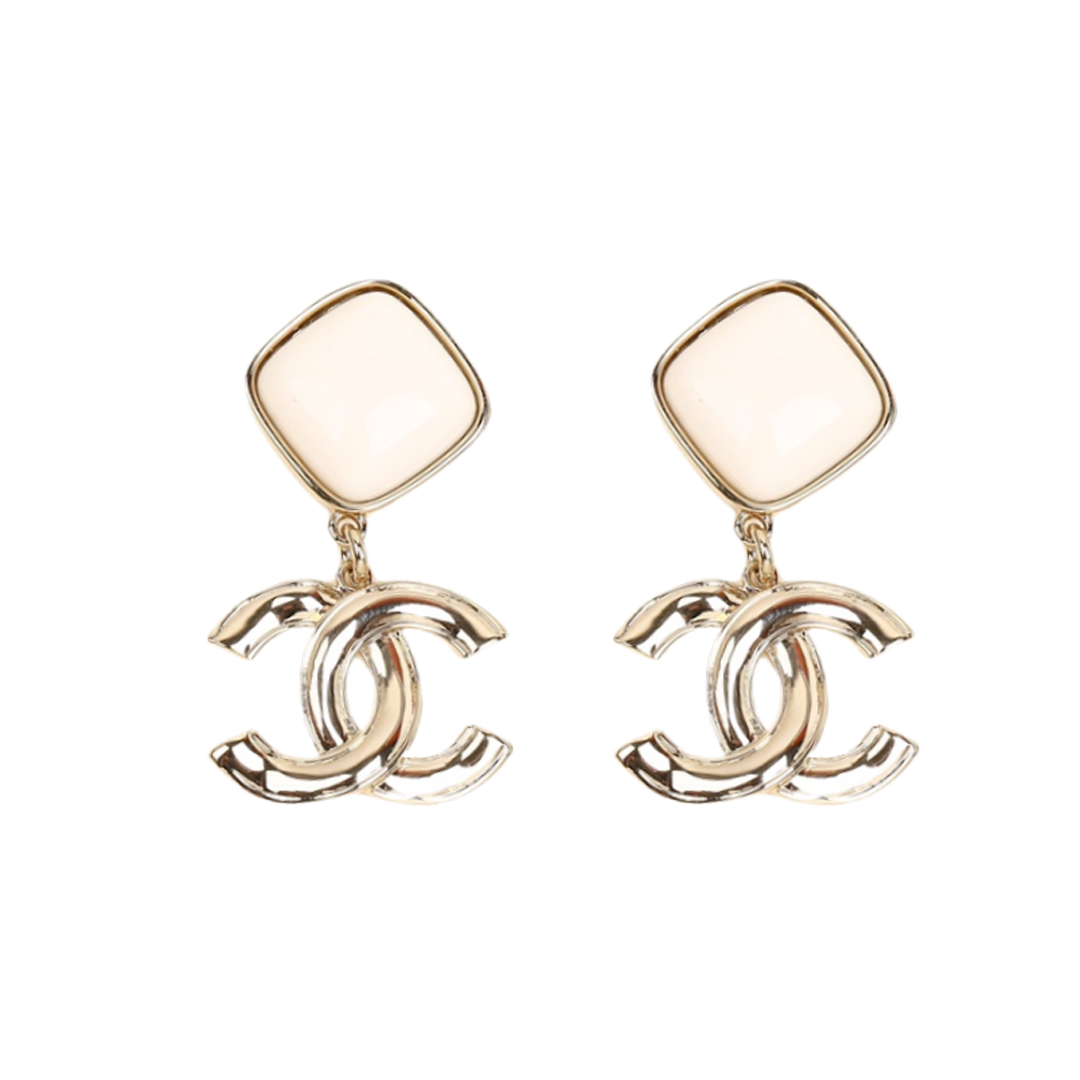 CCE851 Square resin cc stud earring - ccjewelryacc