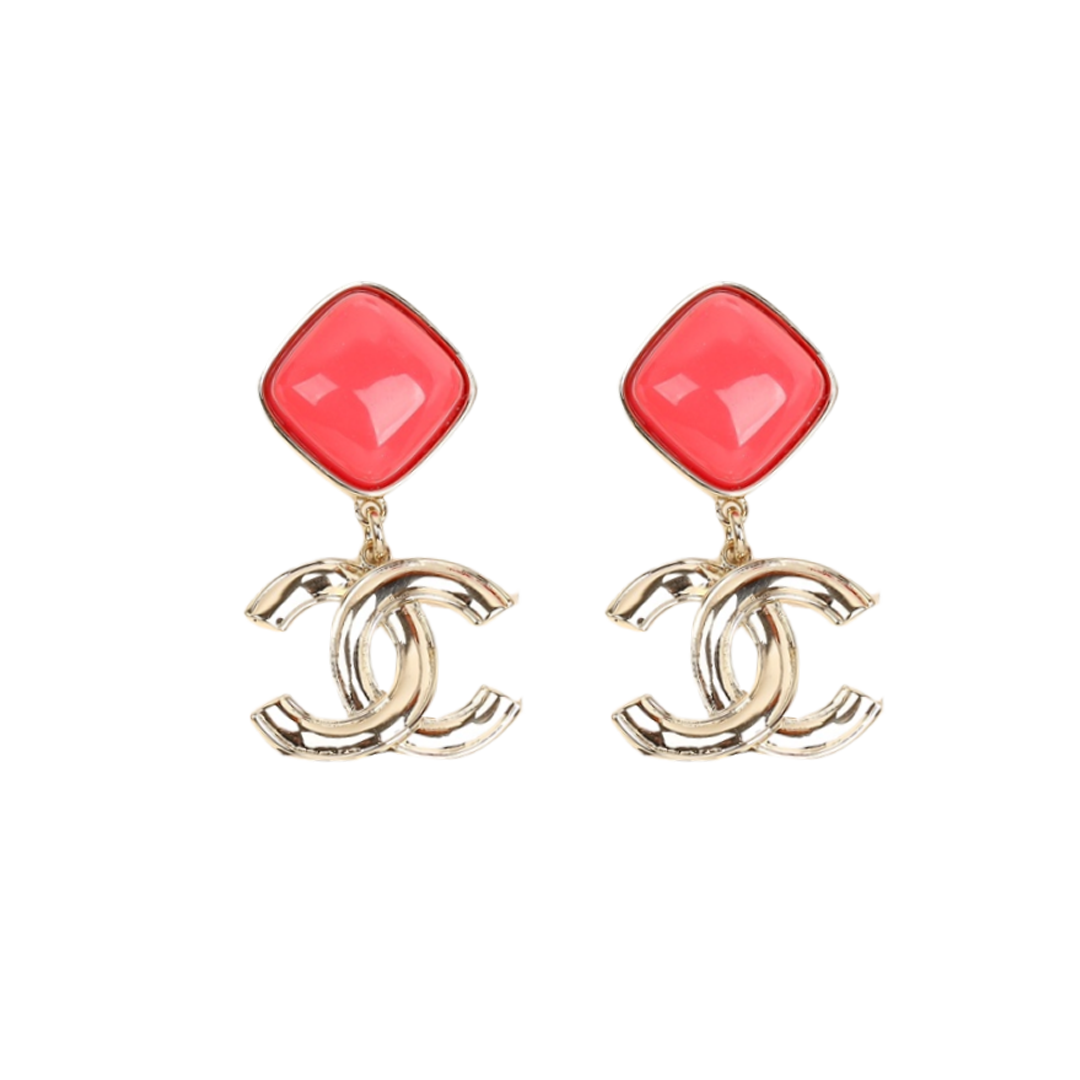 CCE851 Square resin cc stud earring - ccjewelryacc