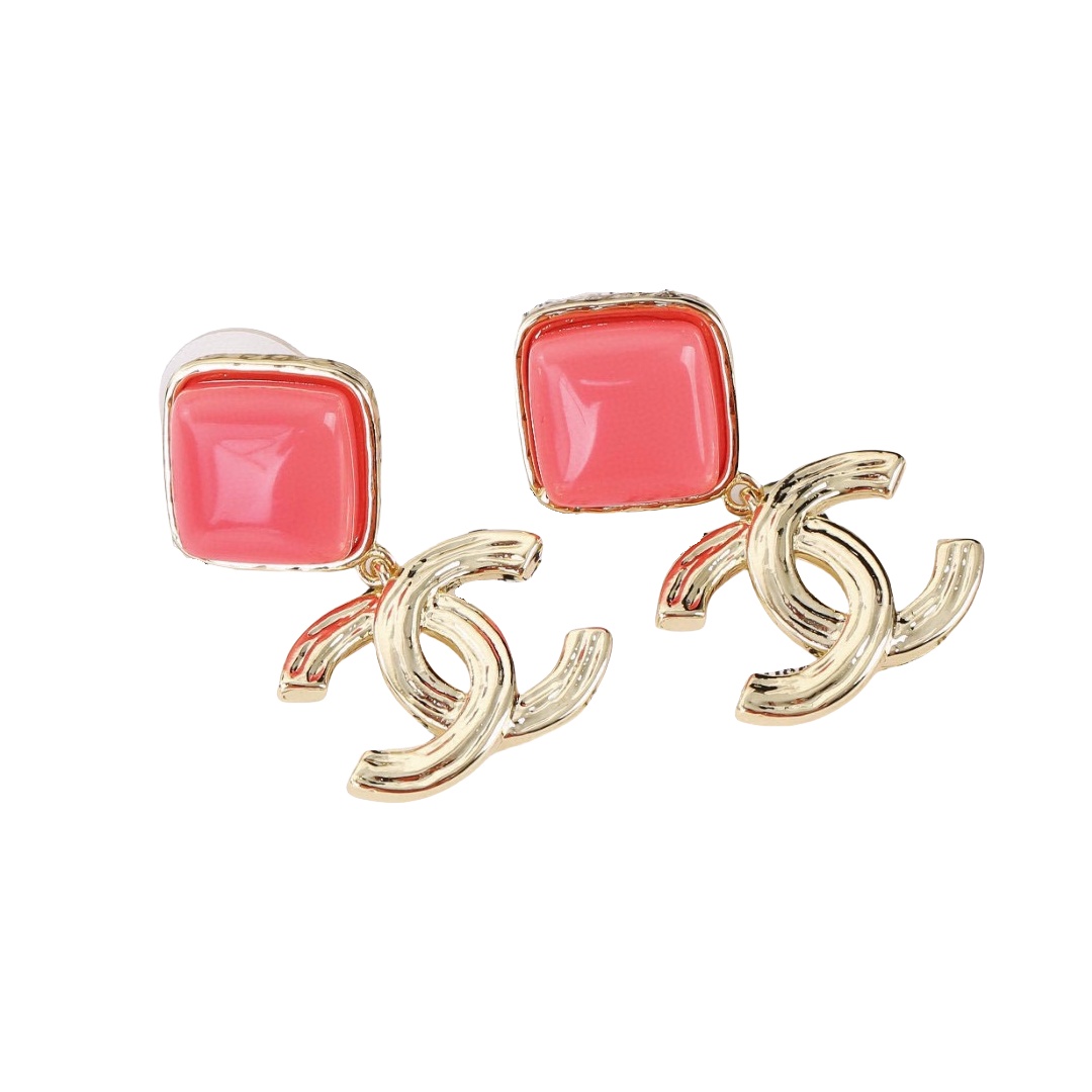 CCE851 Square resin cc stud earring - ccjewelryacc