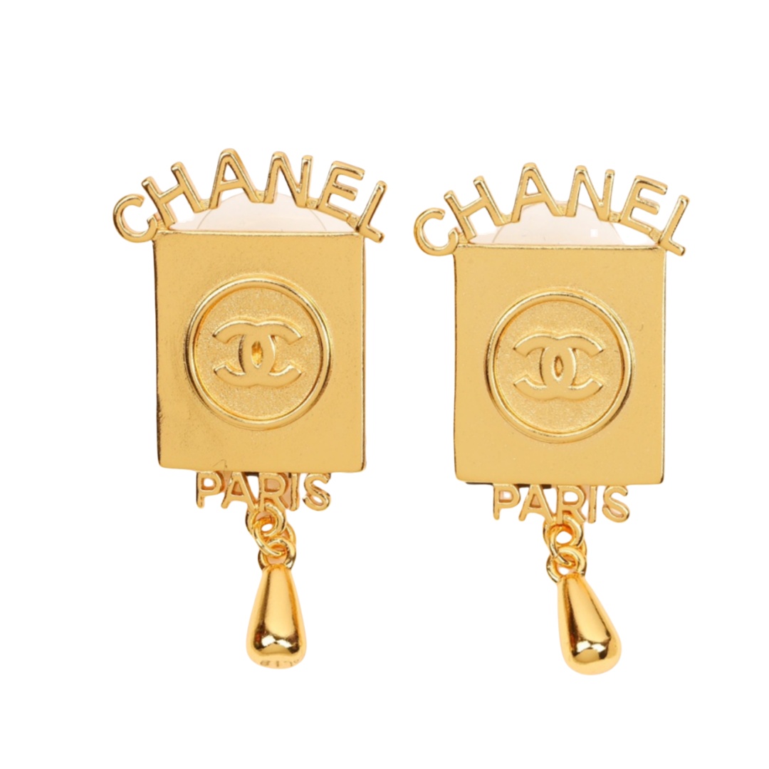 CCE829 Vintage Gold square drop earrings - ccjewelryacc