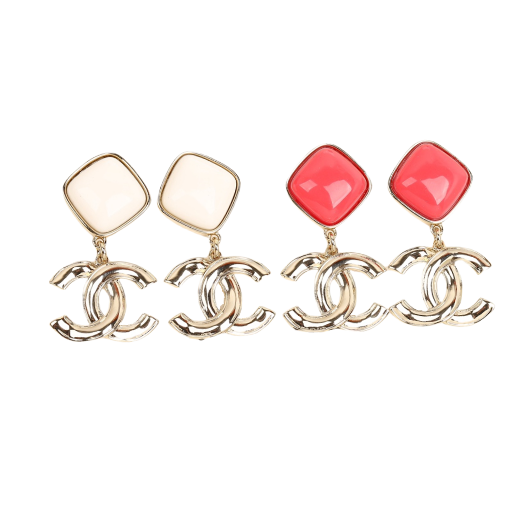 CCE851 Square resin cc stud earring - ccjewelryacc