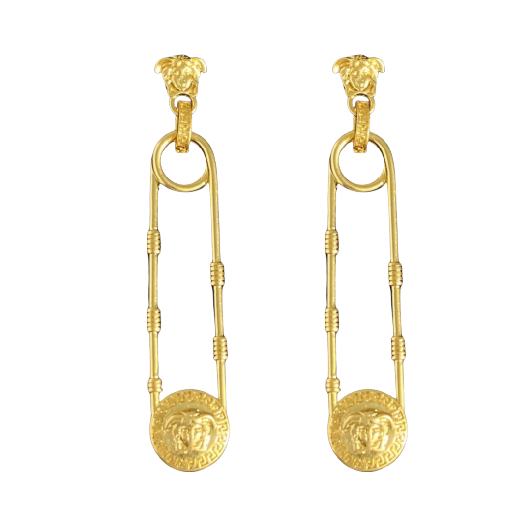 VSE021 Versace safety pin earring - ccjewelryacc