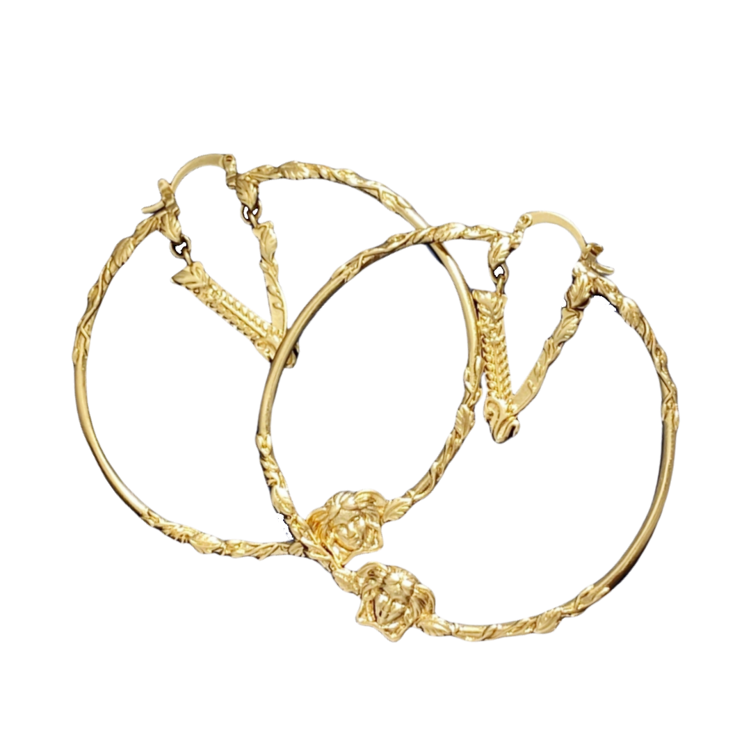VSE041 Versace virtus hoop earrings - ccjewelryacc