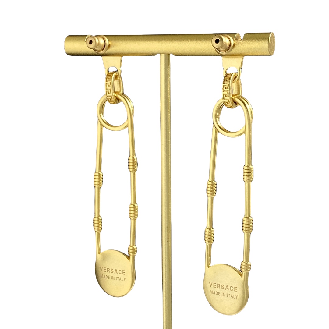 VSE021 Versace safety pin earring - ccjewelryacc