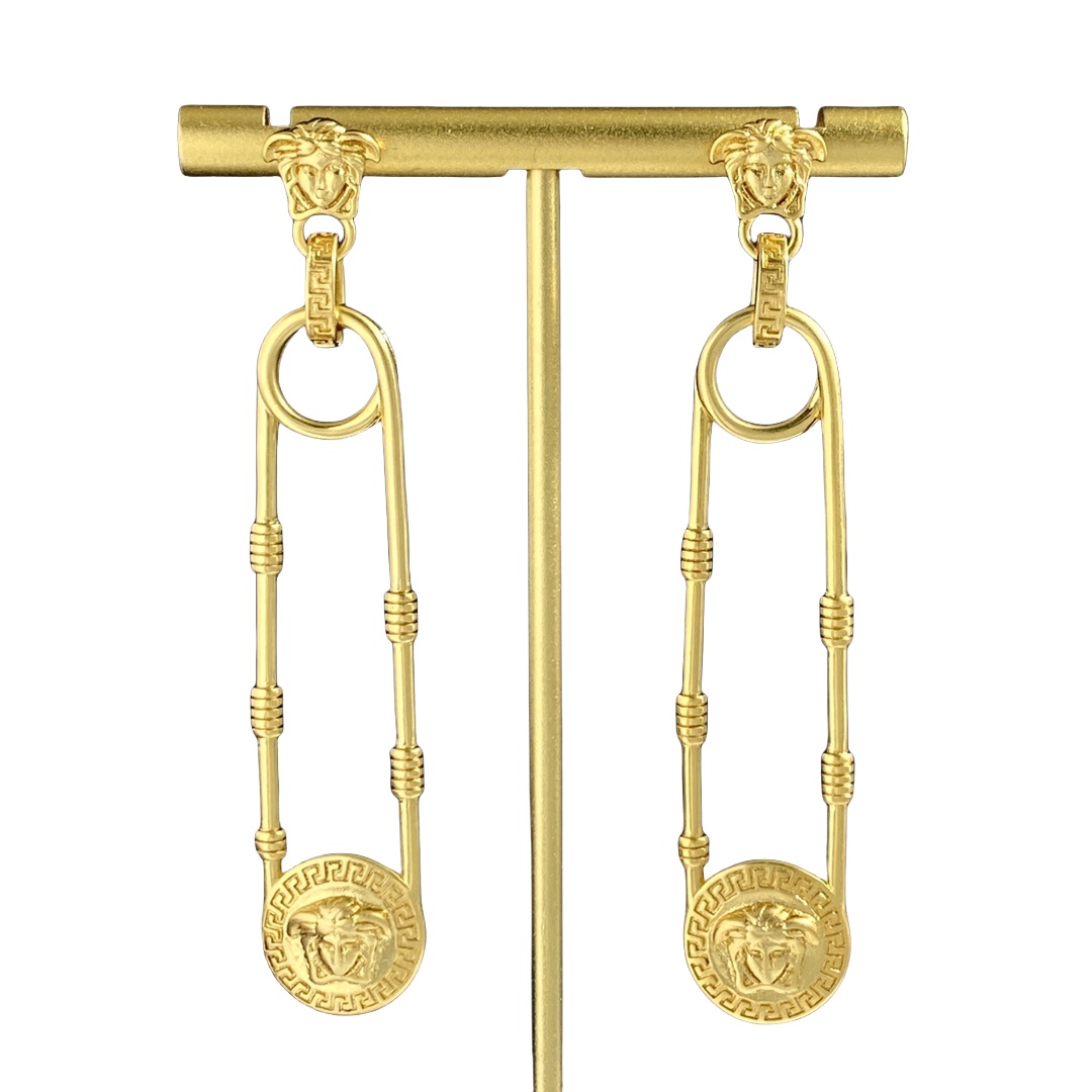 VSE021 Versace safety pin earring - ccjewelryacc