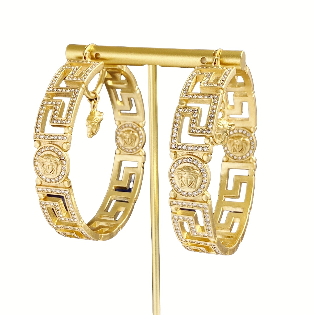 VSE019  Versace medusa hoop earrings - ccjewelryacc