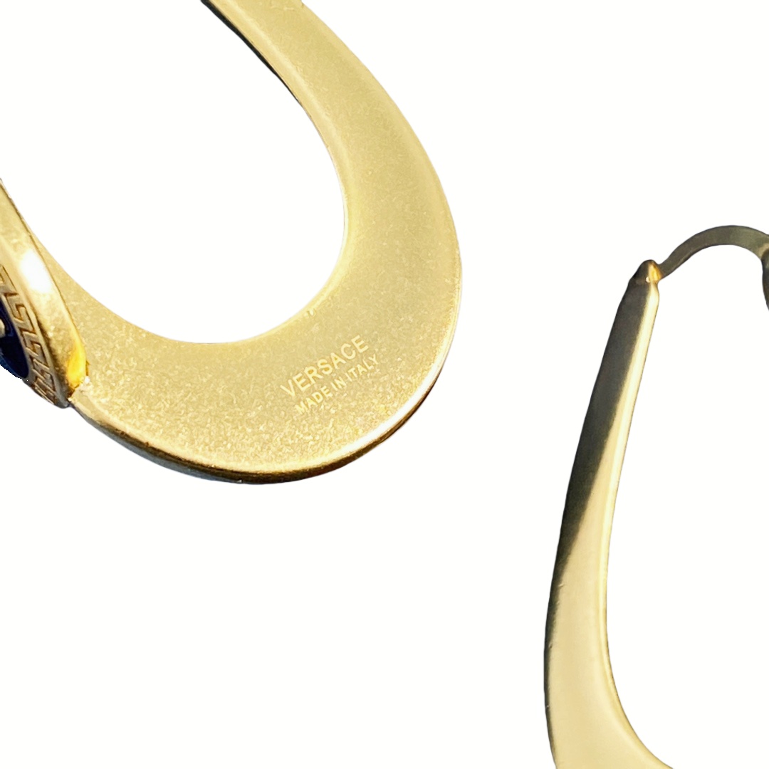 VSE014 Gold medusa hoop earrings - ccjewelryacc