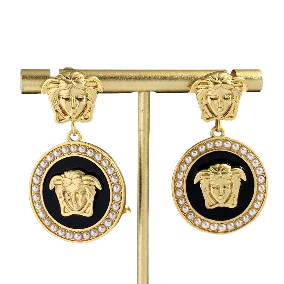 VSE026 Versace medusa drop earrings - ccjewelryacc