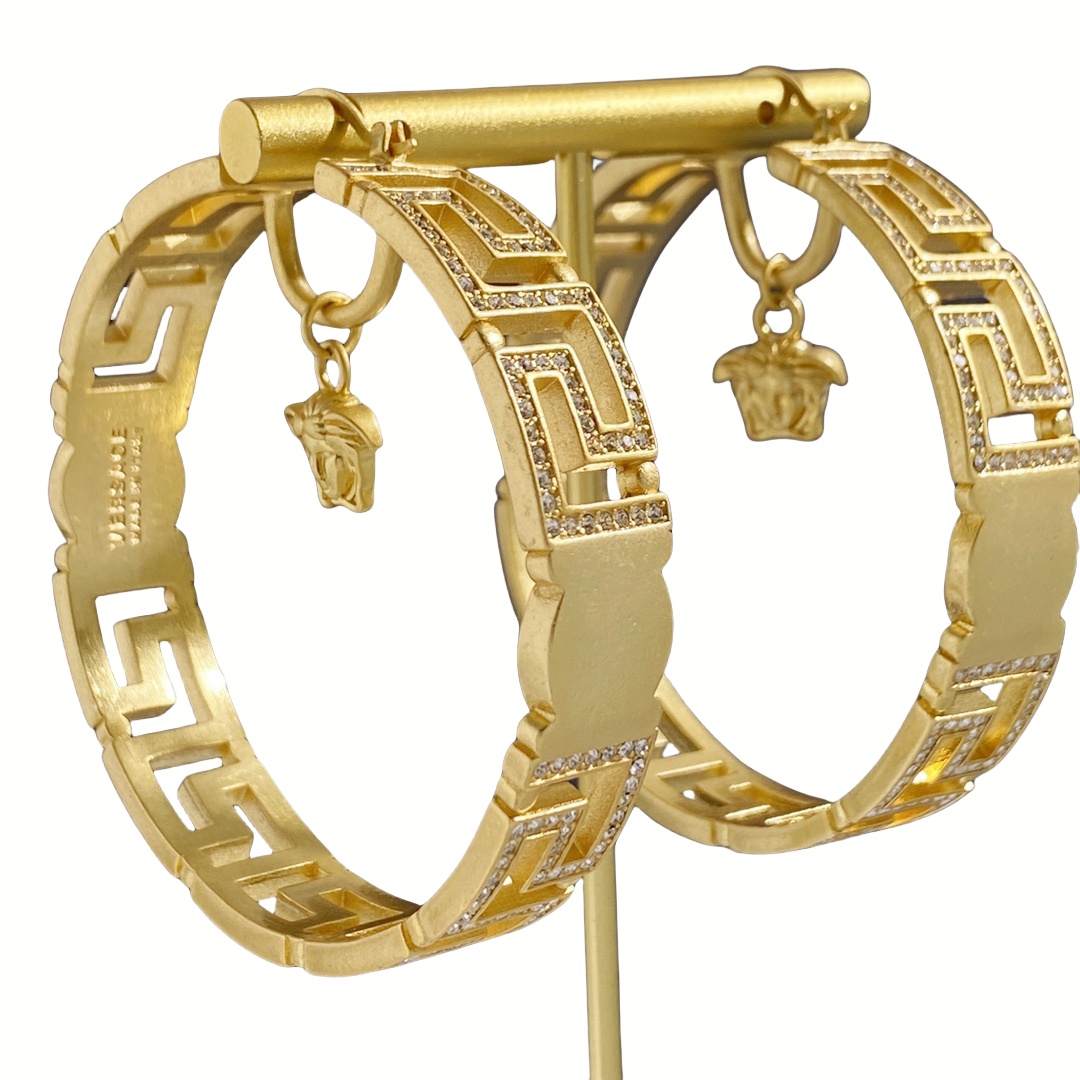 VSE019  Versace medusa hoop earrings - ccjewelryacc