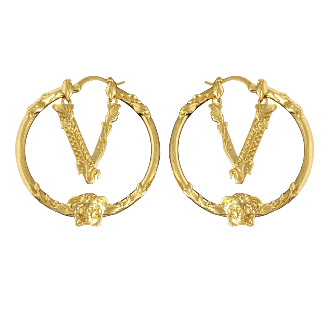 VSE041 Versace virtus hoop earrings - ccjewelryacc