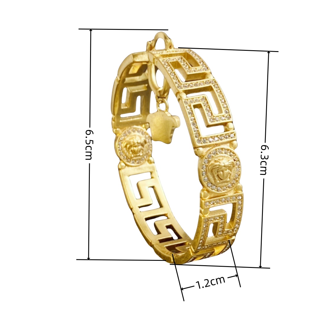 VSE019  Versace medusa hoop earrings - ccjewelryacc