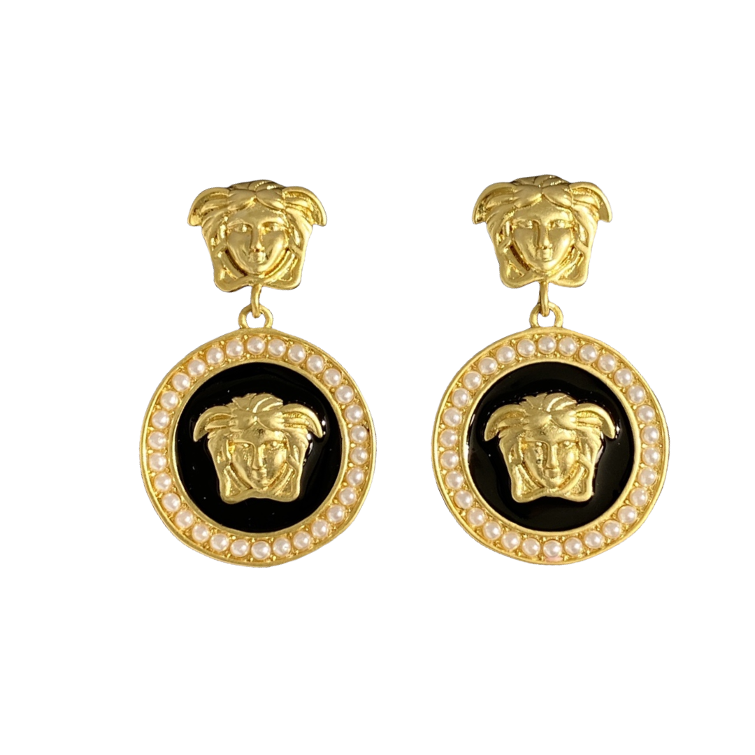 VSE026 Versace medusa drop earrings - ccjewelryacc