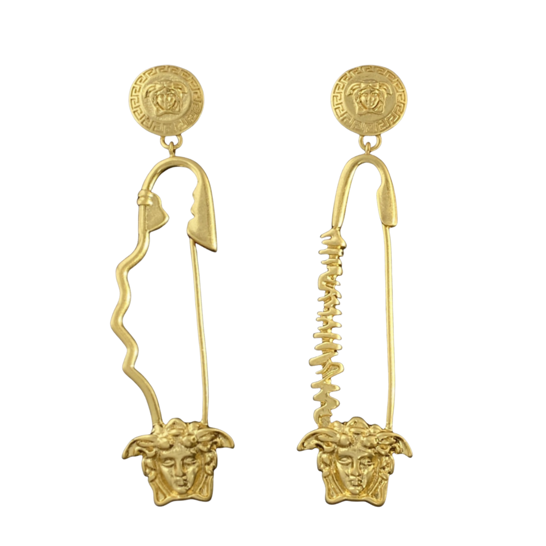 VSE006 Versace safety pin earrings - ccjewelryacc