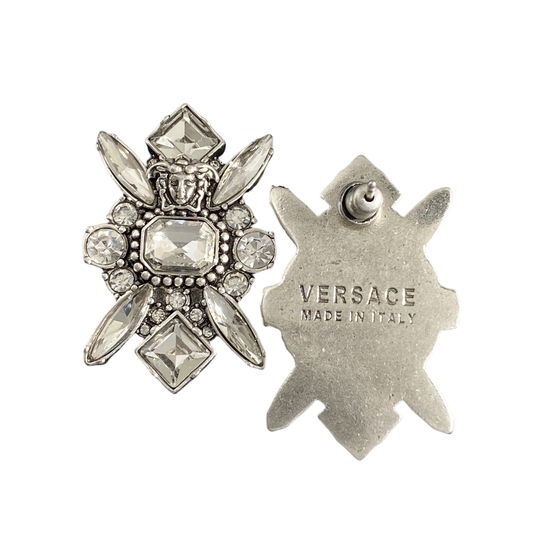 VSE007 Vintage versace diamond stud earrings - ccjewelryacc