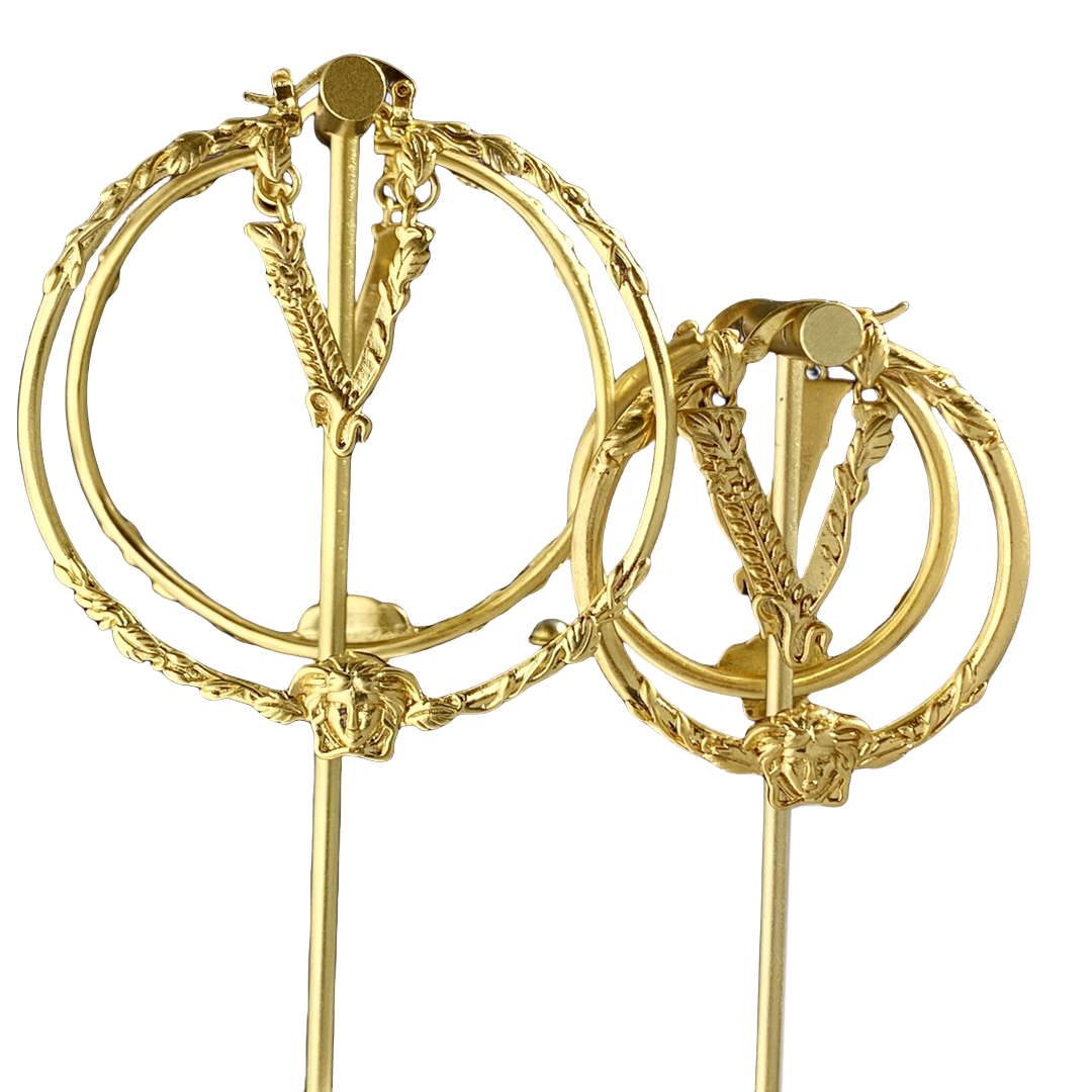 VSE041 Versace virtus hoop earrings - ccjewelryacc