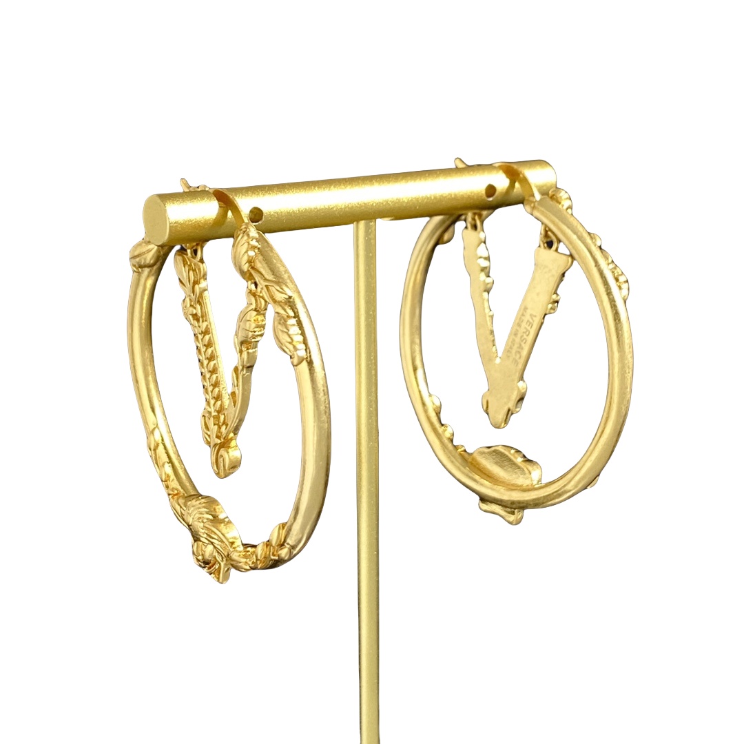 VSE041 Versace virtus hoop earrings - ccjewelryacc