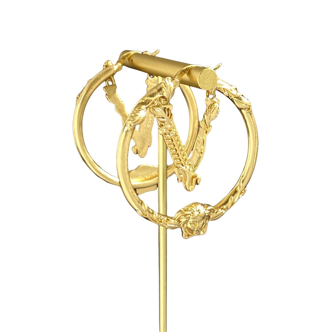 VSE041 Versace virtus hoop earrings - ccjewelryacc