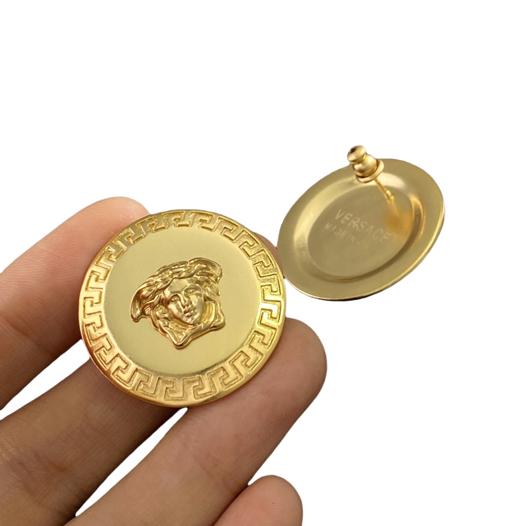 VSE031 Versace medusa head earrings - ccjewelryacc