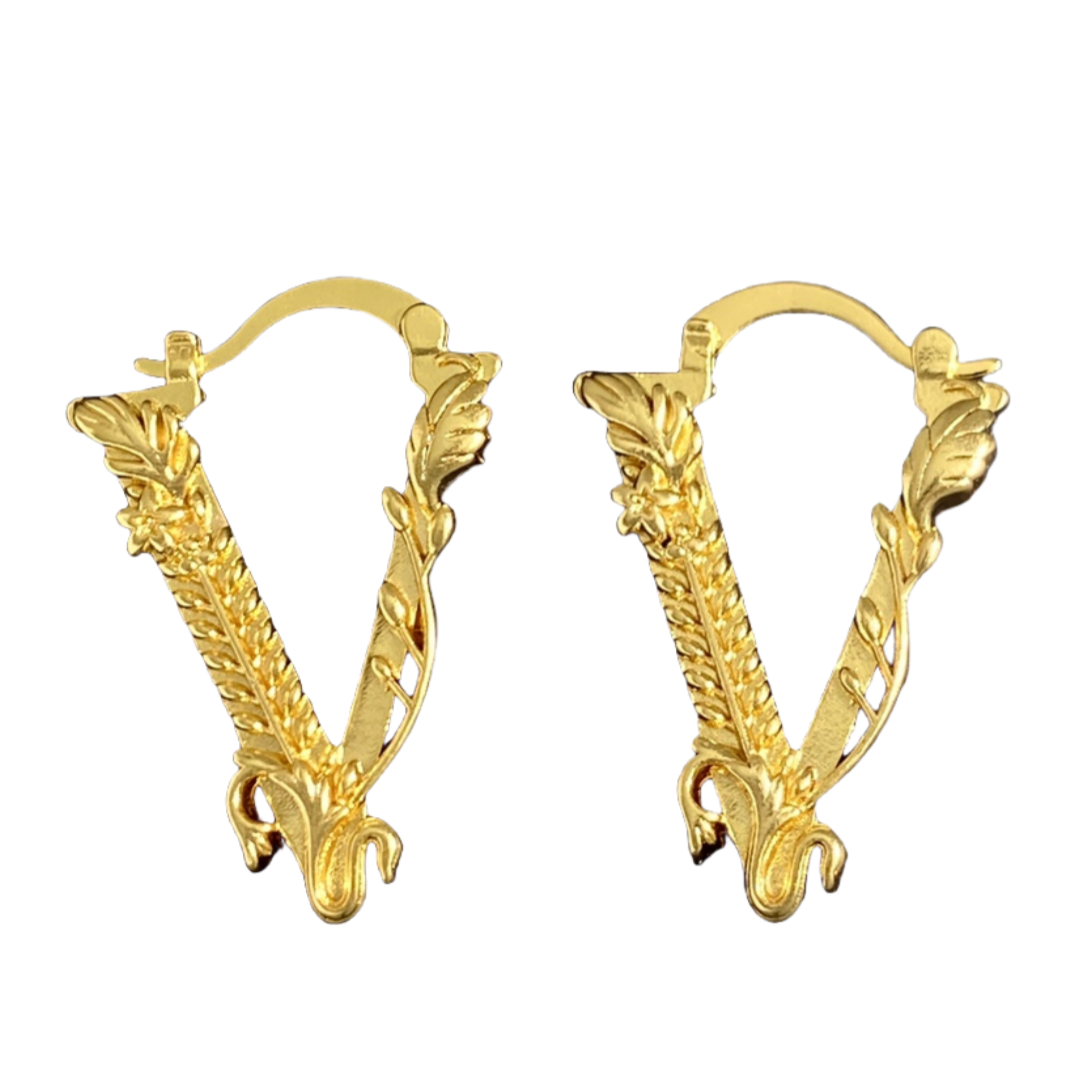 VSE046 Versace virtus hoop earrings - ccjewelryacc