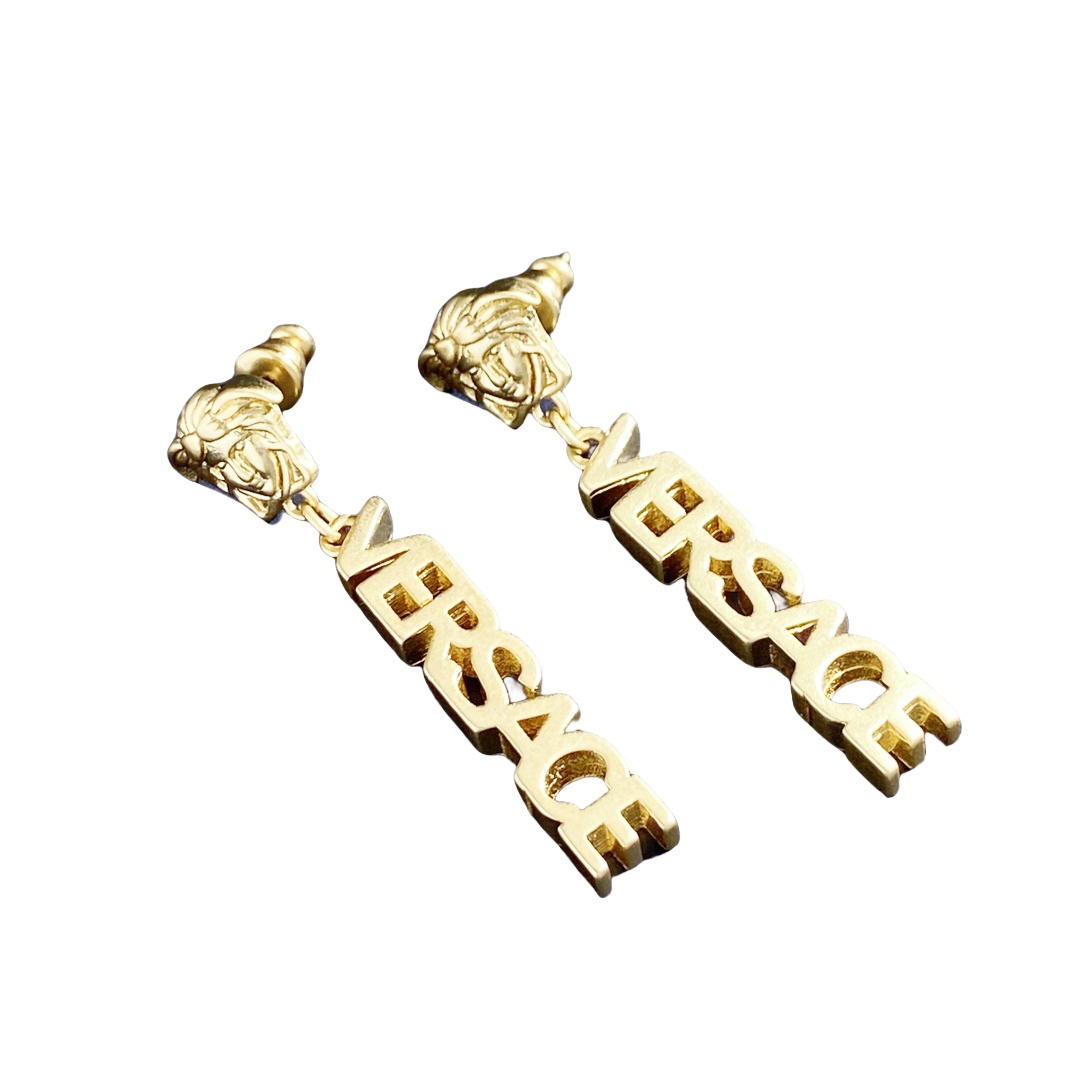 VSE042 Versace medusa drop earrings - ccjewelryacc