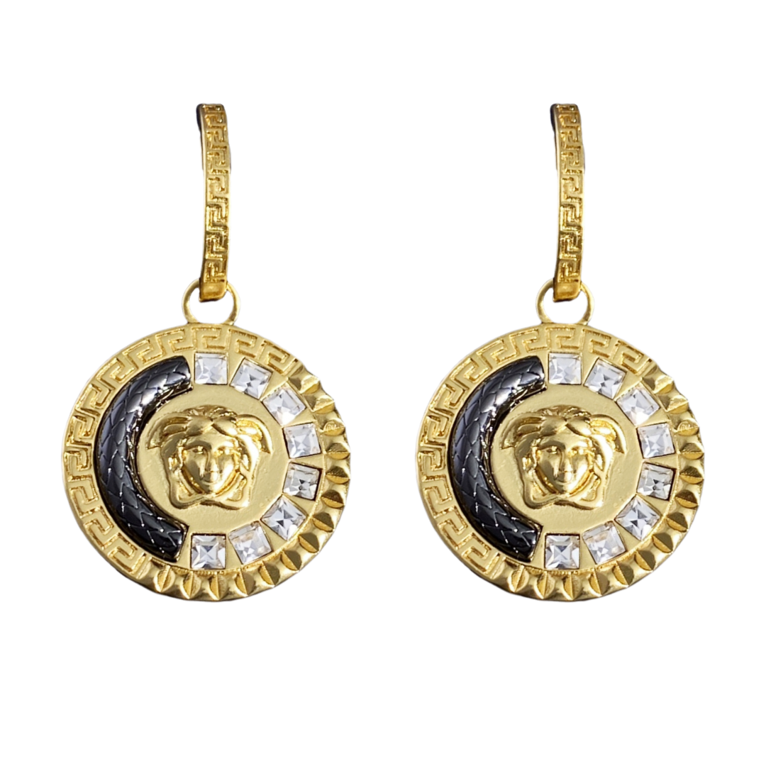 VSE039 Versace medusa drop earrings - ccjewelryacc