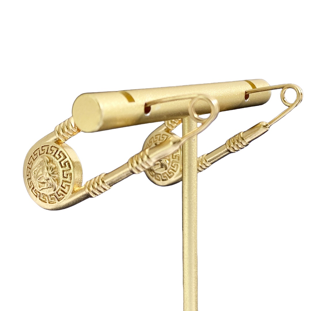 VSE044 Versace safety pin earrings for men - ccjewelryacc