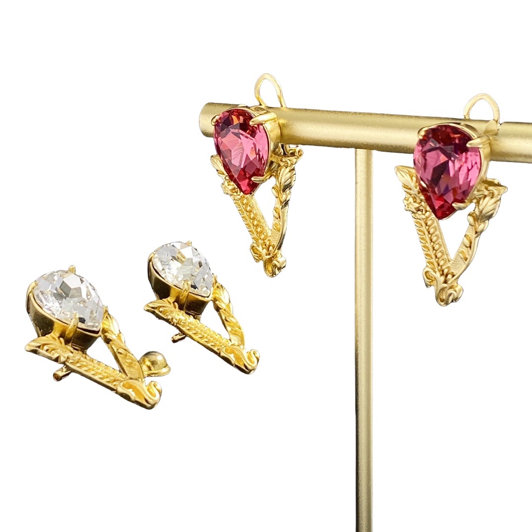 VSE053 Versace virtus stud earrings clip - ccjewelryacc