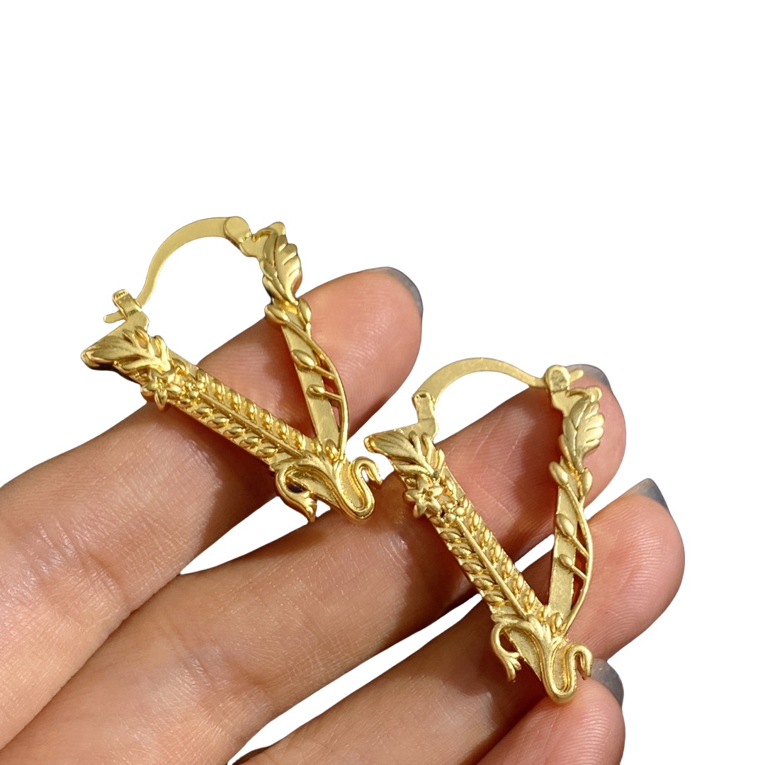 VSE046 Versace virtus hoop earrings - ccjewelryacc