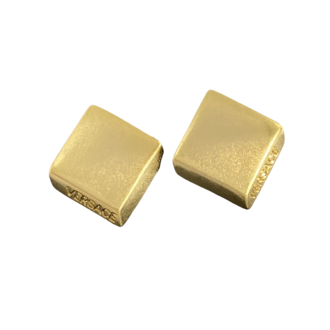 VSE060 Versace Metal Gold square stud earrings - ccjewelryacc