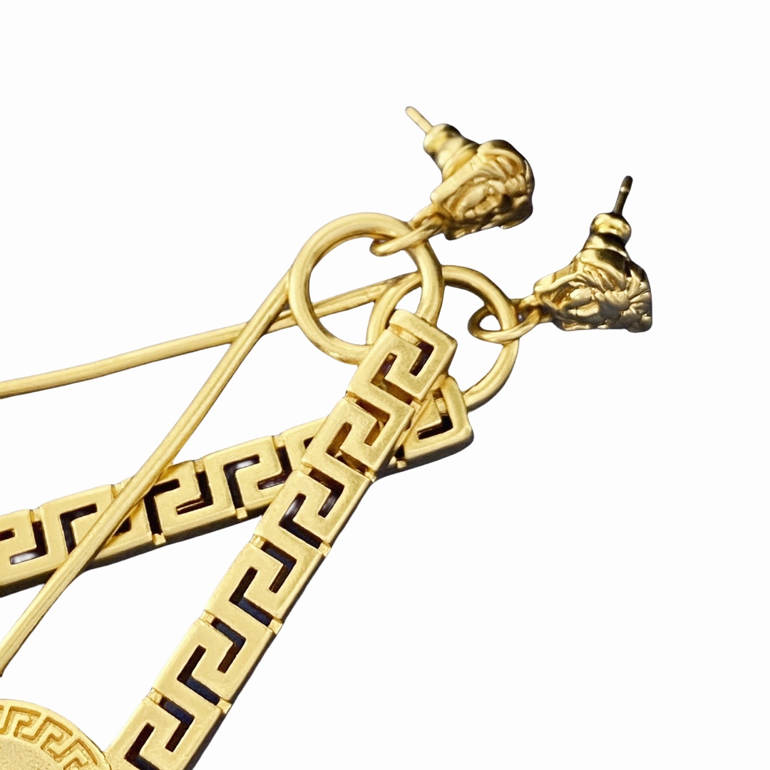 VSE010 Versace safety pin earrings - ccjewelryacc